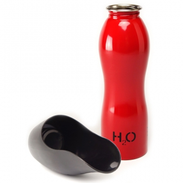Fľaša na vodu pre psa H2O K9 0.7l - červeny