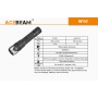 Laserová svítilna Acebeam W10 / CRI≥90 / 250lm (3.3h) / 1000m / IP68 / Včetně Li-Ion 21700 / 128gr