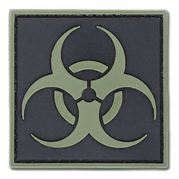 Nášivka na suchý zip 4TAC Biohazard- Black/Olive